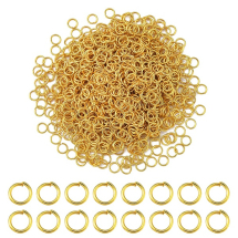 Kółeczka Ogniwka Pojedyncze Otwarte, Żelazne do Rękodzieła i Biżuterii, Złoto, 5x0.7mm, 50g (13WB33175)