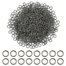 Kółeczka Ogniwka Pojedyncze Otwarte, Żelazne do Rękodzieła i Biżuterii, Gunmetal, 5x0.7mm, 50g (13WB33178)