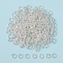 Kółeczka Ogniwka Pojedynczy Otwarte, do Rękodzieła i Biżuterii, Mosiężne, Srebrny, 6x1mm, 220szt/25g (13WB33239)