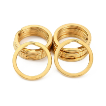 Kółko do Breloka, do Kluczy, Stal Nierdzewna, Złoty, 30x2.8mm, 10szt (13WB33253)