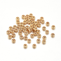 Koraliki Dystansowe, Przekładki, Stal Nierdzewna, Rondelle, Złoty, 2x1mm, 50szt (13WB33325)