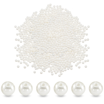 Koraliki Imitacja Pereł, Plastik ABS, Lśniący, Okrągły, Biały, 6mm, 500g~5000szt (13WB33365)