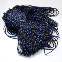 Sznurek Paracord Poliester i Spandex 7-Żyłowy Pasiasty, do Robienia Bransoletek, Niebieski, 4mm, 100m (13WB32243)