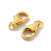 Srebro 925 Zapięcie Karabińczyk-Lobster, Pozłacanie 18К do Rękodzieła i Biżuterii, 12x5x2mm, 2szt (13WB32818)