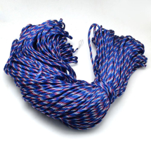 Sznurek Paracord Poliester i Spandex 7-Żyłowy Pasiasty, do Robienia Bransoletek, Niebieski, 4mm, 100m (13WB32257)