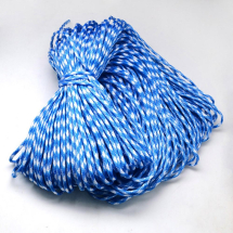 Sznurek Paracord Poliester i Spandex 7-Żyłowy Pasiasty, do Robienia Bransoletek, Niebieski, 4mm, 100m (13WB32259)
