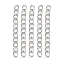 Łańcuch Przedłużenyj do Rękodzieła i Biżuterii, Stal Nierdzewna, 45-55x3mm, ogniwa 4x3x0.5mm, 100 szt (13WB33027)