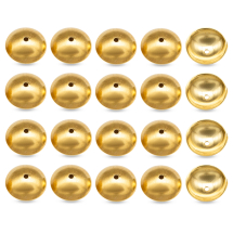 Nakładki na Koraliki, Stal Nierdzewna, Pozłacane 18K do Rękodzieła i Biżuterii, 8x2.5mm, 20szt (13WB33039)