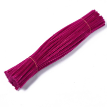 Druciki Kreatywne Pluszowe Wyciory, do Rękodzieła, Fioletowo-czerwony, 300x5mm, 100szt (13WB33422)
