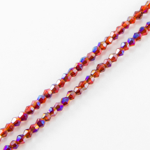 Koraliki Szklane Galwanizacja Fasetowane 2x2mm 200szt/42cm/sznur (14WB7061)