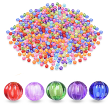 Koraliki Akrylowe Przezroczyste, Koralik w Koraliku, Okrągłe, Mix, 12mm, 500g~600szt (13WB33355)