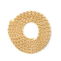 Łańcuszek Mosiądz, Kształt U, Pozłacany 18K, Niespawany, 9.5x5x2mm, 1m (13WB29315)
