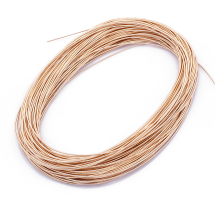 Bajorek do Haftu Twardy, Miedź, Różowe Złoto, 1mm, 2500cm/100g (13WB30986)