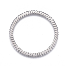 Łącznik Kółko ze Stali Nierdzewnej, wycinany laserowo, kolor: stal, Rozmiar: 35,5x1 mm, średnica wewnętrzna 29,5 mm, (13WB25173)