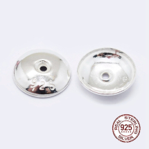 Srebro 925, Nakładki na Koraliki, 8x1.5mm, Otwór 0.8mm, 2szt (13WB25298)