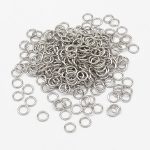 Kółeczka Ogniwka Pojedyncze Otwarte Mosiądz 6x1mm Kolor: Platyna około 470szt/50g (13WB27095)