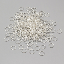 Kółeczka Ogniwka Pojedyncze Otwarte Mosiądz Kolor: Srebrny 8x1mm około 235szt/50g (13WB27099)