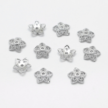 Nakładki na Koraliki Mosiądz 9.5x2.5mm Platynowa Powłoka 4szt/opakowanie (13WB16568)