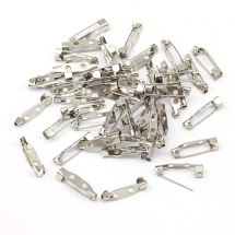 Baza do Broszki Szpilka, Żelazne, Platynowy, 25x5mm, 2 Otwory, Otwór 2mm, 500szt (13WB33168)