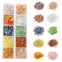 Zestaw Kamieni Naturalnych, bez Otworów, Mix, 10 Rodzajów, 150g/zestaw, (13WB33287)