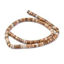 Koraliki Kamień Naturalny Jaspis Krajobrazowy Heishi 6x3mm 115szt/37cm/sznur (13WB35058)