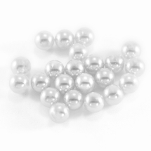 Kulki Imitacja Pereł, Plastik ABS, Bez Otworu, Biały, 4mm, 300szt/10g, (13WB33485)