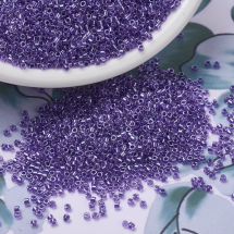 Бісер MIYUKI Delica DB0906 11/0, Sparkling Purple Lined Crystal, 2000шт/10г, (УТ100034217)