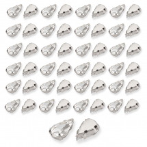 Пришивні Стрази Скляні в Цапах Крапля, Безбарвний, Основа Латунь, Платина, 8х5.5х4мм, Отвір 0.8-1мм, 50шт/упак, (13WB31780)