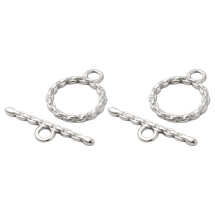 Zapięcie Toggle do Rękodzieła i Biżuterii, Stal Nierdzewna, 17х13.5x2mm, 2szt (13WB34982)