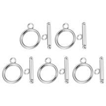 Zapięcie Toggle, Stal Nierdzewna, 21x16mm, Pałąk 23x3mm, 5szt (13WB34998)