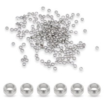 Koraliki Zaciskowe, Stopery, Mosiądz, Rondelle, Platyna, 2.5mm, 520szt/5g (13WB34983)