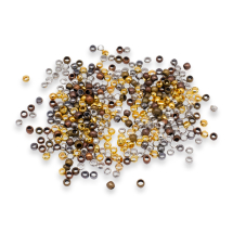 Koraliki Zaciskowe, Stopery, Mosiężne, Rondelle, Mix, 2x1.2mm, 2800szt/40g (13WB35004)