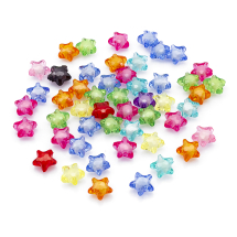 Koraliki Akrylowe Gwiazdka Koralik w Koraliku, Mix 12x11x8mm 115szt/50g (2WB28318)