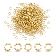 Kółeczka Ogniwka Pojedyncze, Stal Nierdzewna, Pozłacany 18K, 5x1mm, 500 szt (13WB31810)