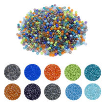 Koraliki Chińskie 12/0, Okrągłe, Mix, 100g (13WB35338)