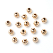 Намистини Gold Filled 14K (1/20), Кругл,і Гіпоалергенні, Жовте Золото, 4мм, Отвір 1.4-1.5мм, (УТ100033438)