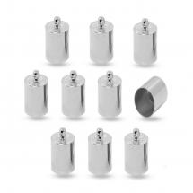 Концевики для Шнура, Латунь, Платина, 11х7мм, Внутрішній Діаметр 6мм, Отвір 1мм (13WB31880)