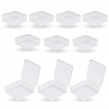 Pojemnik na Akcesoria, Koraliki, Strass i Furniturę, Plastik, Bezbarwny, 7x7x2.5cm, 10 szt (13WB31458)