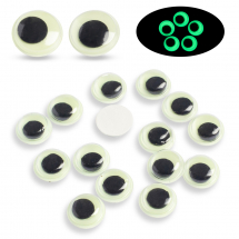 Oczka Ruchome do Scrapbookingu i Zabawek, Fluorescencyjne, Okrągłe, Morska Zieleń, 8mm, 20szt (13WB31947)