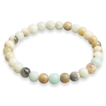 Bransoletka z Koralików z Naturalnego Amazonitu, Elastyczna, 5-6cm, Koraliki 5.8-6.8mm, 1szt (13WB31993)