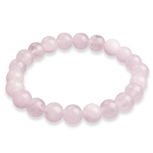 Bransoletka z Koralików Naturalnego Różowego Kwarcu, 5.2-5.5cm, Koralik 10mm, 1szt (13WB31996)