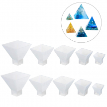 Zestaw Silikonowych Form, dla Rękodzieła, Piramida, 25-67x23.5-67x25-67mm, 10szt/set (13WB32002)