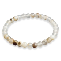 Bransoletka z Naturalnego Agatu, Elastyczna, Koralik 5.8-6.8mm, 1szt (13WB32020)