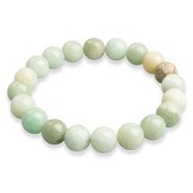 Bransoletka z Naturalnego Amazonitu, Elastyczna, Koralik 10mm, 1szt (13WB32023)