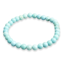 Bransoletka z Naturalnego Howlitu, Elastyczna, Koralik 5.8-6.8mm, 1szt (13WB32025)