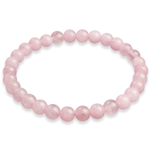 Bransoletka z Naturalnego Różowego Kwarcu, Elastyczna, Koralik 5.8-6.8mm, ok. 27-31szt/bransoletka (13WB32031)