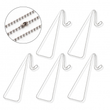 Naszyjnik Łańcuszek ze Stali Nierdzewnej, Kuleczki, Perlinka, 59.9cm, 5szt (13WB32049)