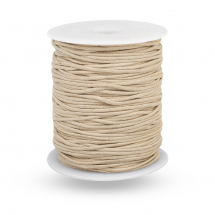 Sznur Woskowany Bawełniany, do Plecenia Makramy i Biżuterii, Drewniany, 1.5mm, 90m/szpula (13WB31494)