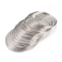 Drut Pamięciowy, Stalowy, do Bransoletek, Platyna, 60x0.6mm, 100żeberek (13WB31497)