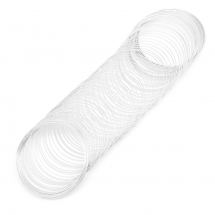Drut Pamięciowy, Stalowy, do Bransoletek, Srebro, 60x0.6mm, 100berek (13WB31517)